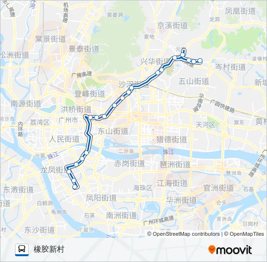 高峰快线12路 Bus Line Map