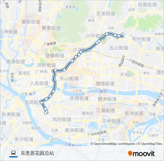 高峰快线12路 Bus Line Map
