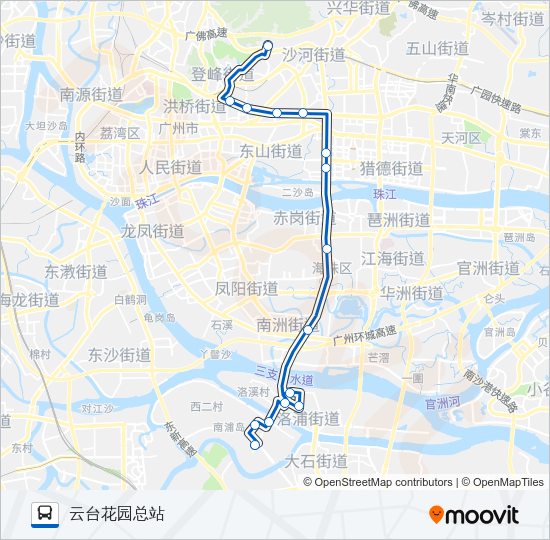 公交高峰快13路路的线路图