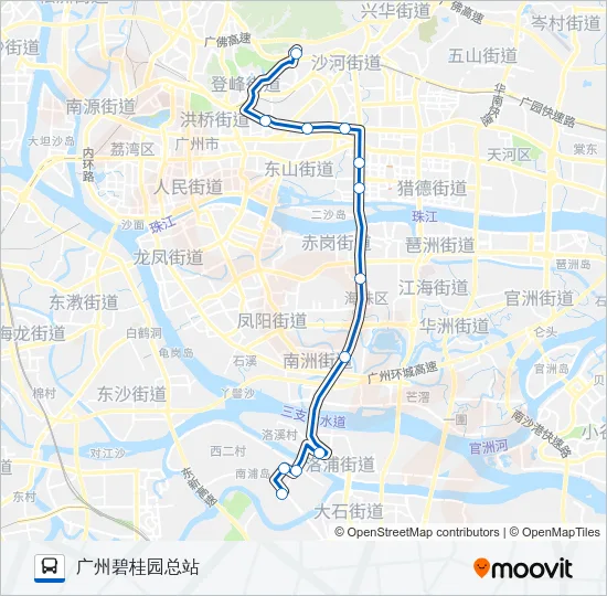 公交高峰快13路路的线路图