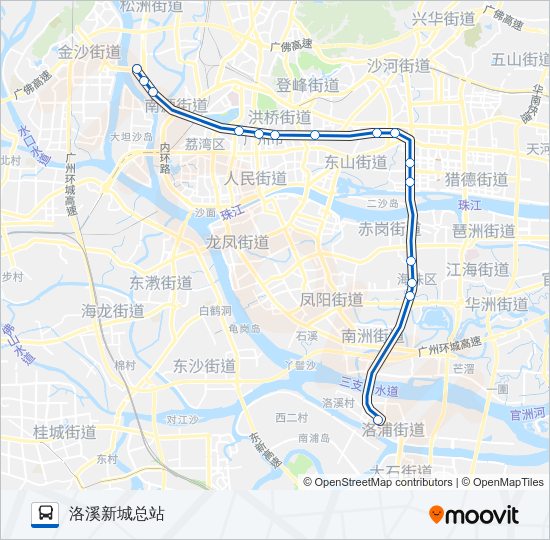 高峰快线14路 bus Line Map