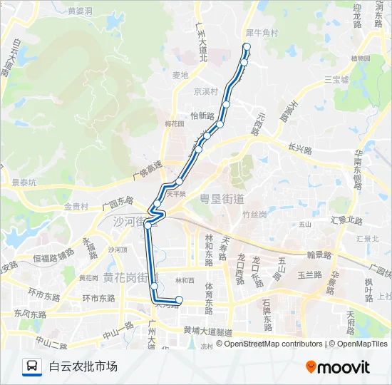 高峰快线15路 Bus Line Map