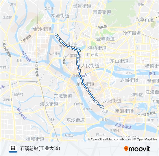 公交高峰快16路路的线路图