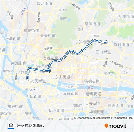 高峰快线18路 Bus Line Map