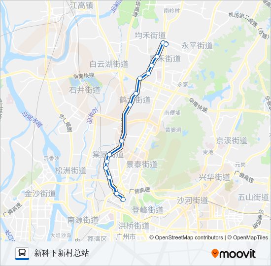 公交高峰快20路路的线路图