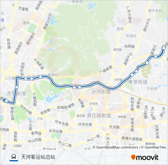 高峰快线21路 Bus Line Map