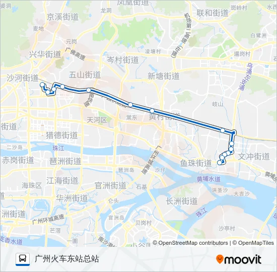 高峰快线24路 Bus Line Map