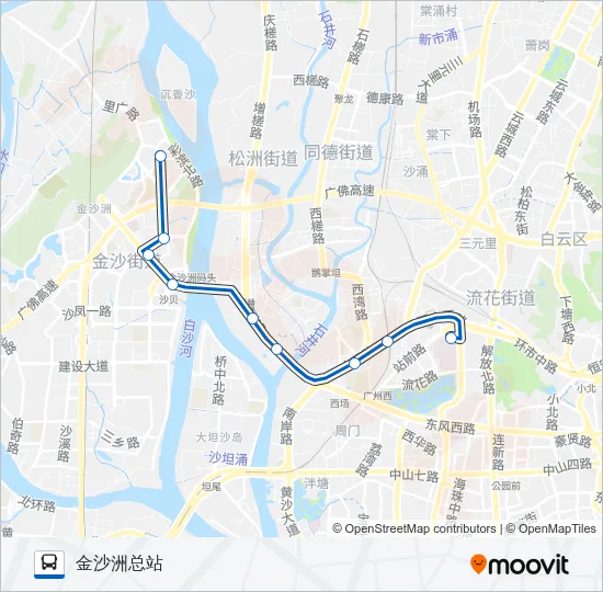 高峰快线25路 Bus Line Map