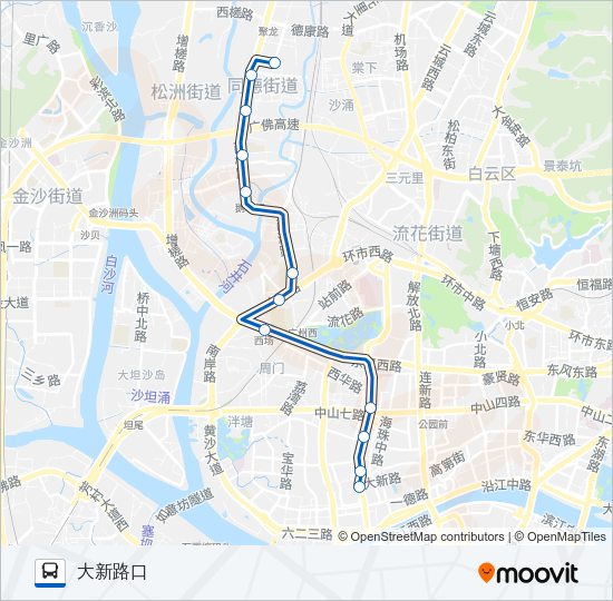 公交高峰快27路路的线路图