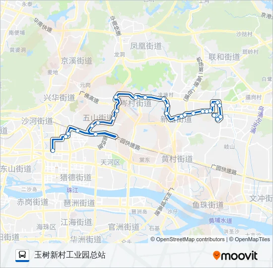 高峰快线32路 Bus Line Map