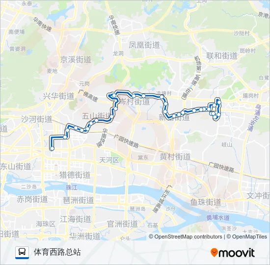 高峰快线32路 Bus Line Map