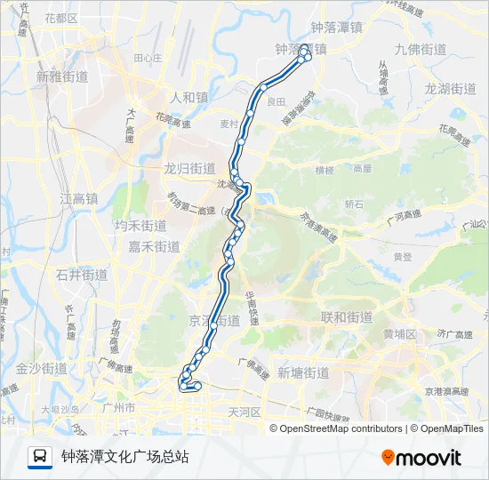 高峰快线34路 Bus Line Map