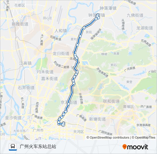 公交高峰快34路路的线路图