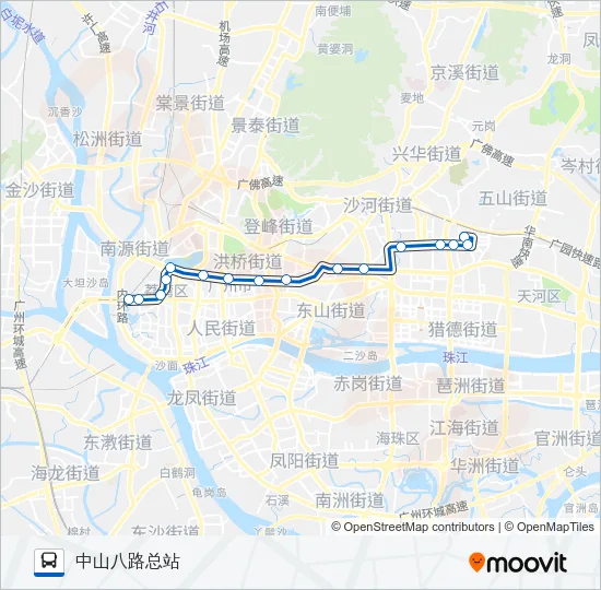 高峰快线37路 Bus Line Map