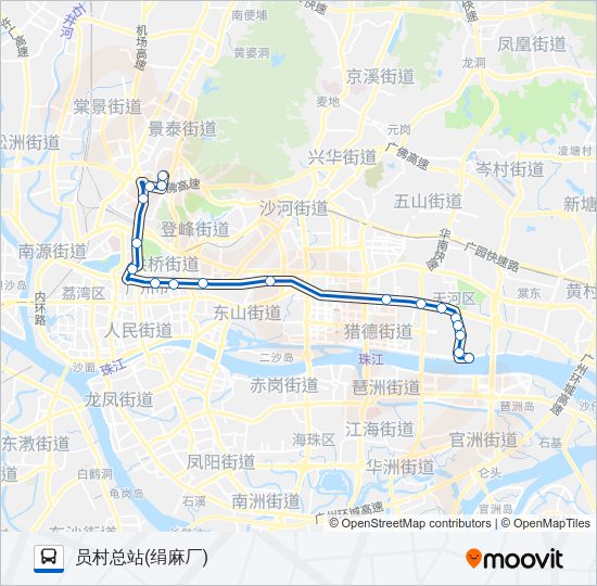 公交高峰快38路路的线路图