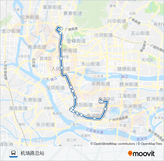 高峰快线40路 Bus Line Map