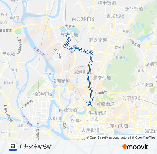 高峰快线43路 Bus Line Map