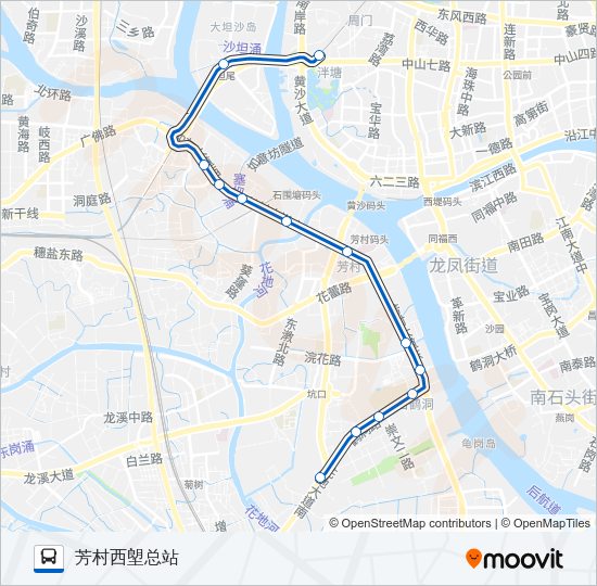 公交高峰快46路路的线路图