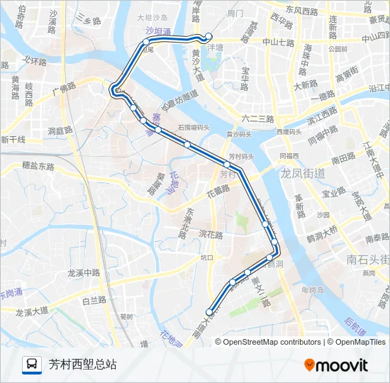 公交高峰快46路路的线路图