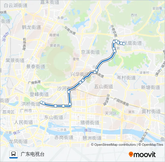 高峰快线47路 Bus Line Map