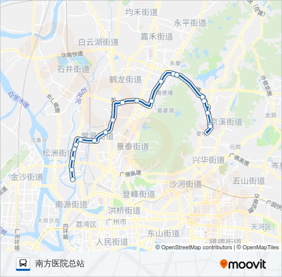 公交高峰快51路路的线路图