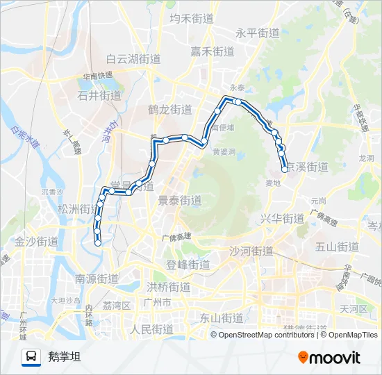 高峰快线51路 Bus Line Map