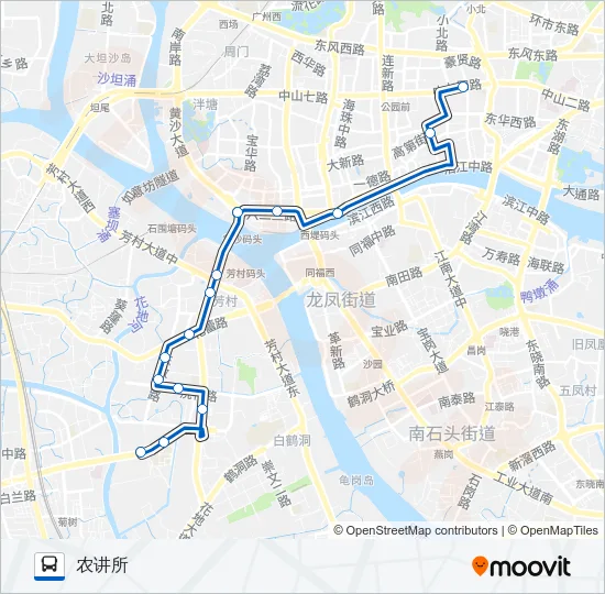 高峰快线53路 Bus Line Map
