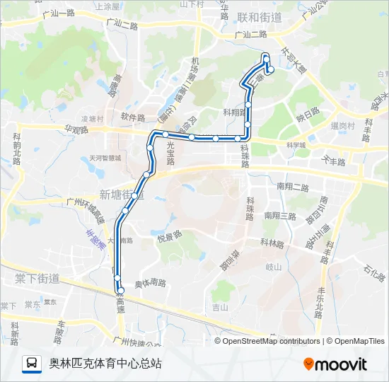 高峰快线63路 Bus Line Map