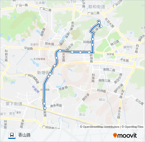 高峰快线63路 Bus Line Map