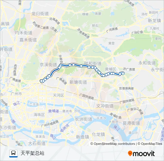 高峰快线64路 Bus Line Map