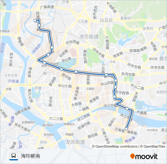 公交高峰快66路路的线路图