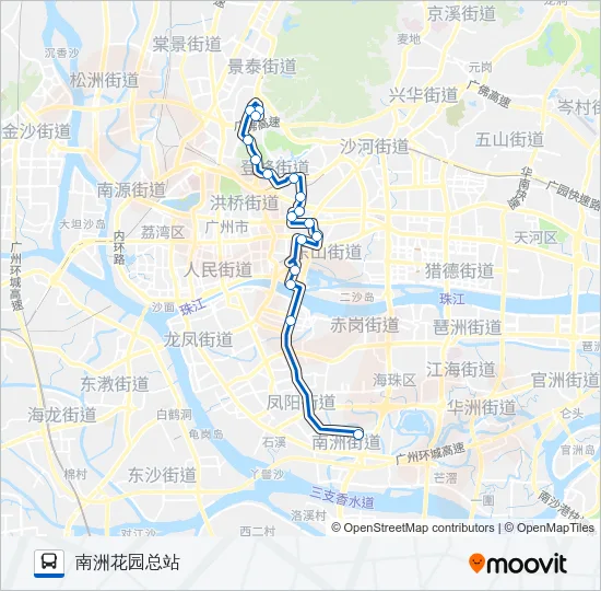 高峰快线67路 Bus Line Map