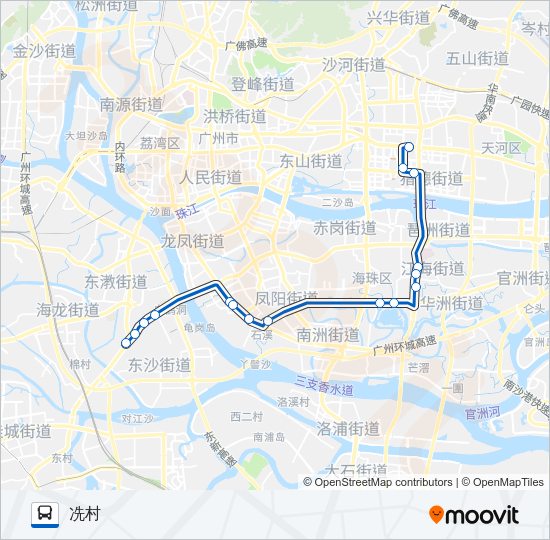 公交高峰快68路路的线路图