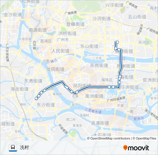 高峰快线68路 Bus Line Map