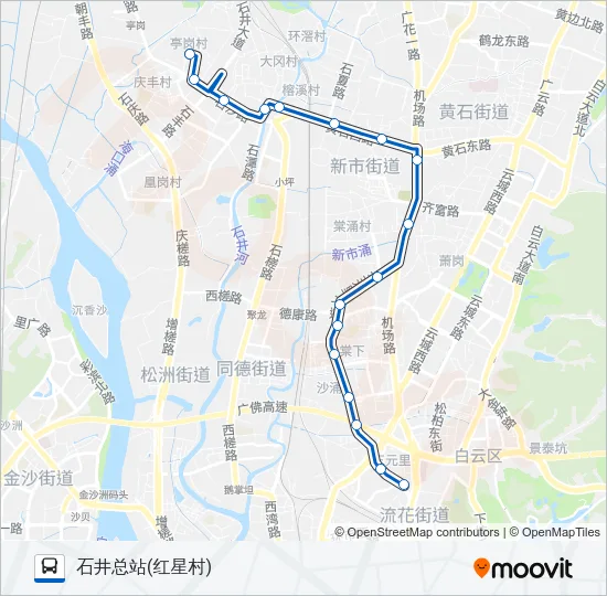 高峰快线70路 Bus Line Map