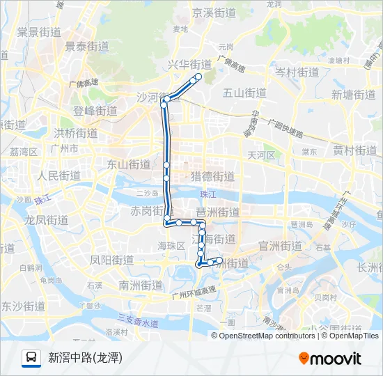 高峰快线74路 Bus Line Map