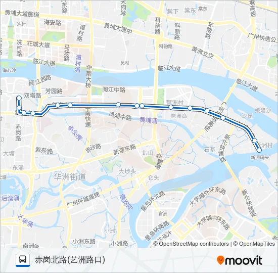 高峰快线77路 Bus Line Map