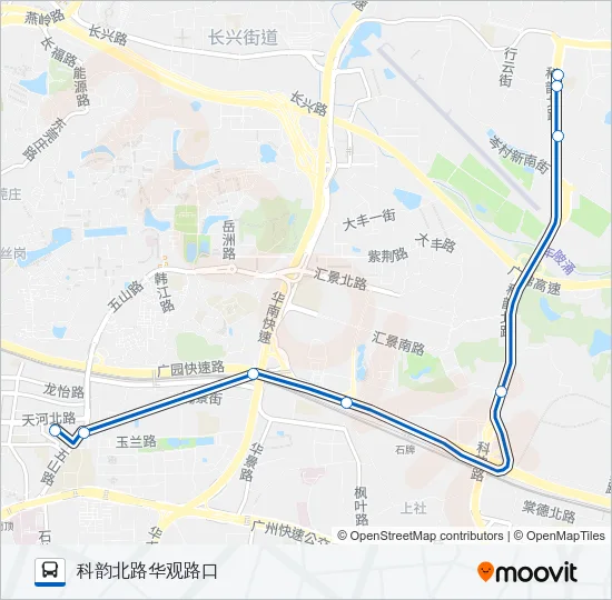 高峰快线82路 Bus Line Map