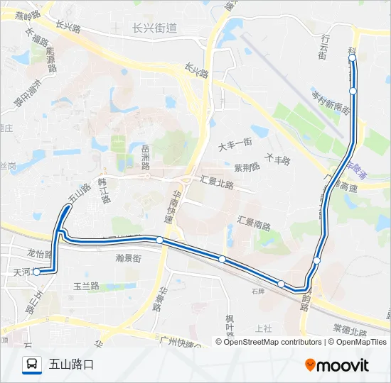 高峰快线82路 Bus Line Map