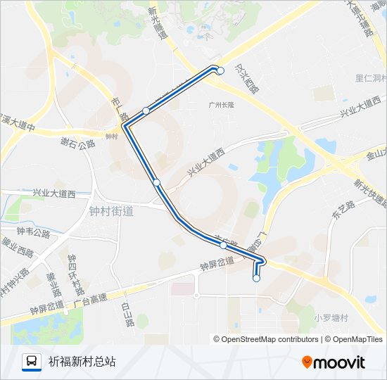 公交地铁接驳10B路的线路图