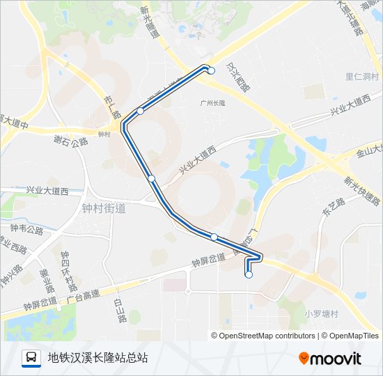 公交地铁接驳10B路的线路图