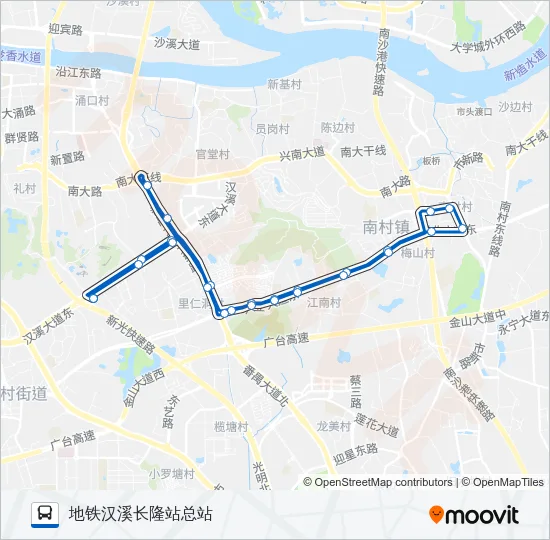 地铁接驳9路环线 Bus Line Map