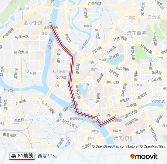 S1航线 Ferry Line Map