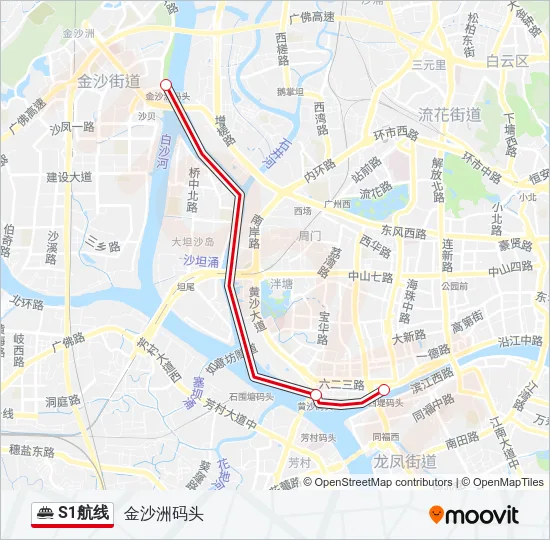 S1航线 Ferry Line Map