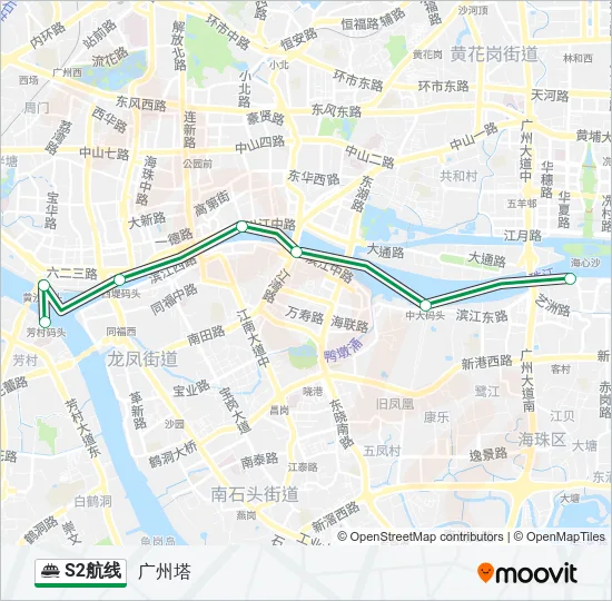 S2航线 Ferry Line Map
