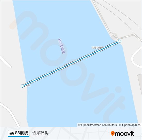 轮渡S3航路的线路图