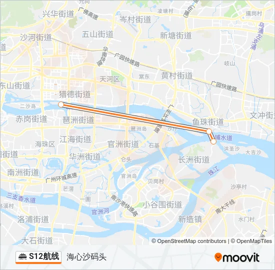 S12航线 Ferry Line Map