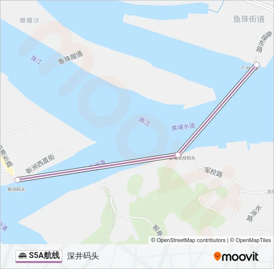 S5A航线 Ferry Line Map