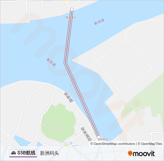S5B航线 ferry Line Map