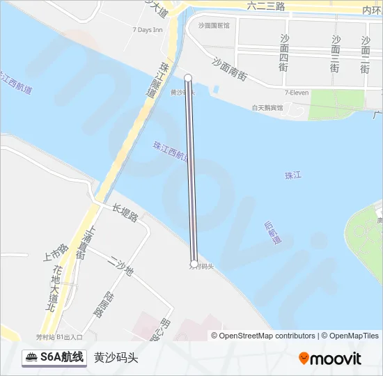 S6A航线 Ferry Line Map